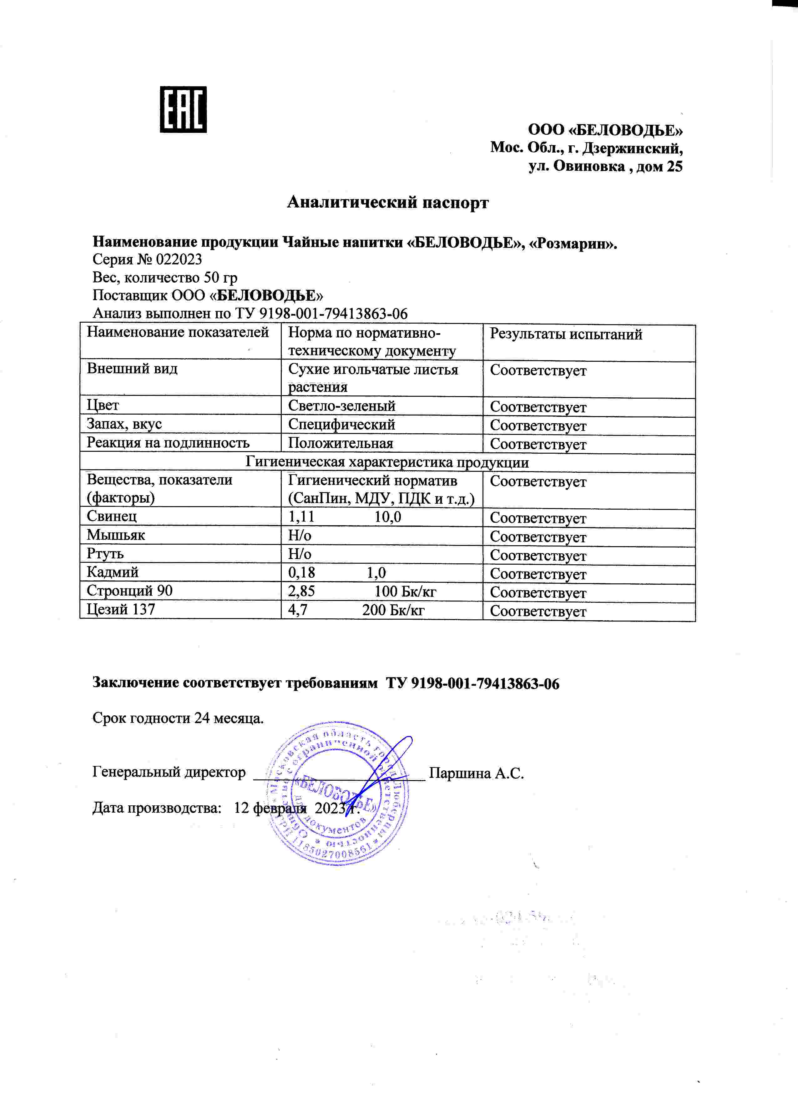 Паспорт №022023